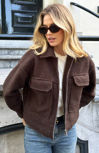 Bouclé™ | Moderne Casual Jacket Met Rits
