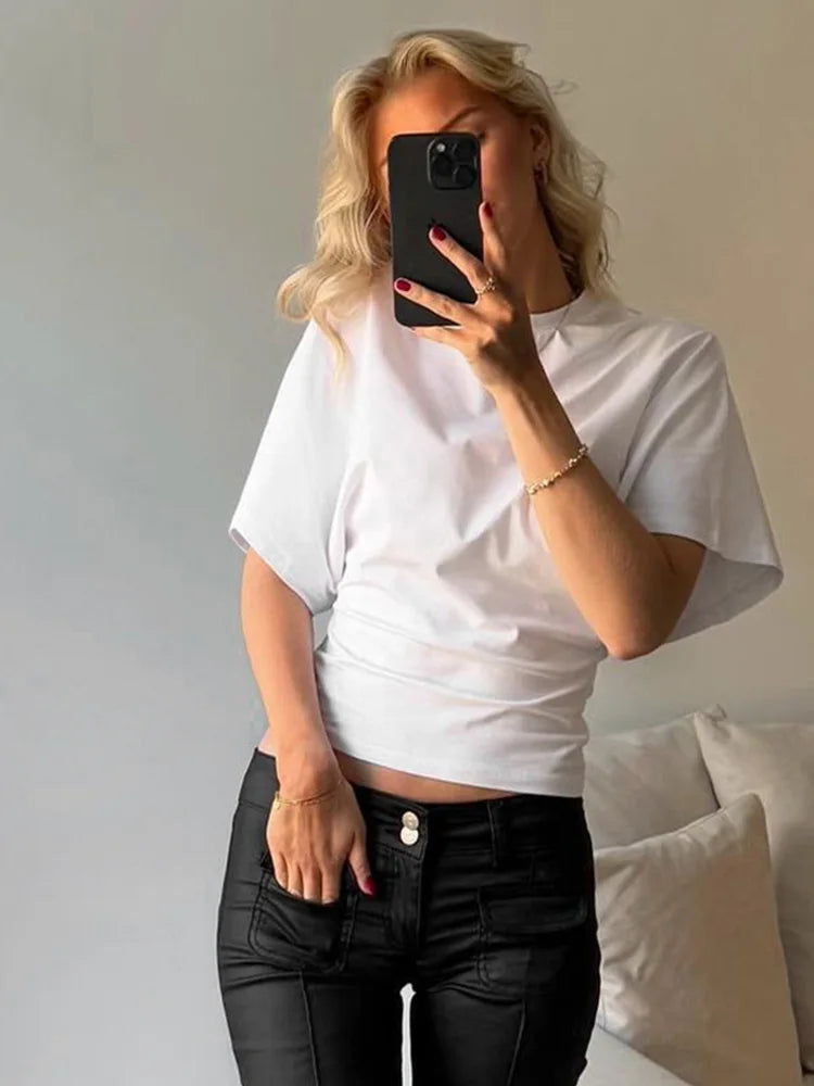 Grijs Cropped T-shirt - ByLovella
