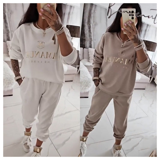 Liora™ | Dames Set Met Lange Mouwen Top En Broek